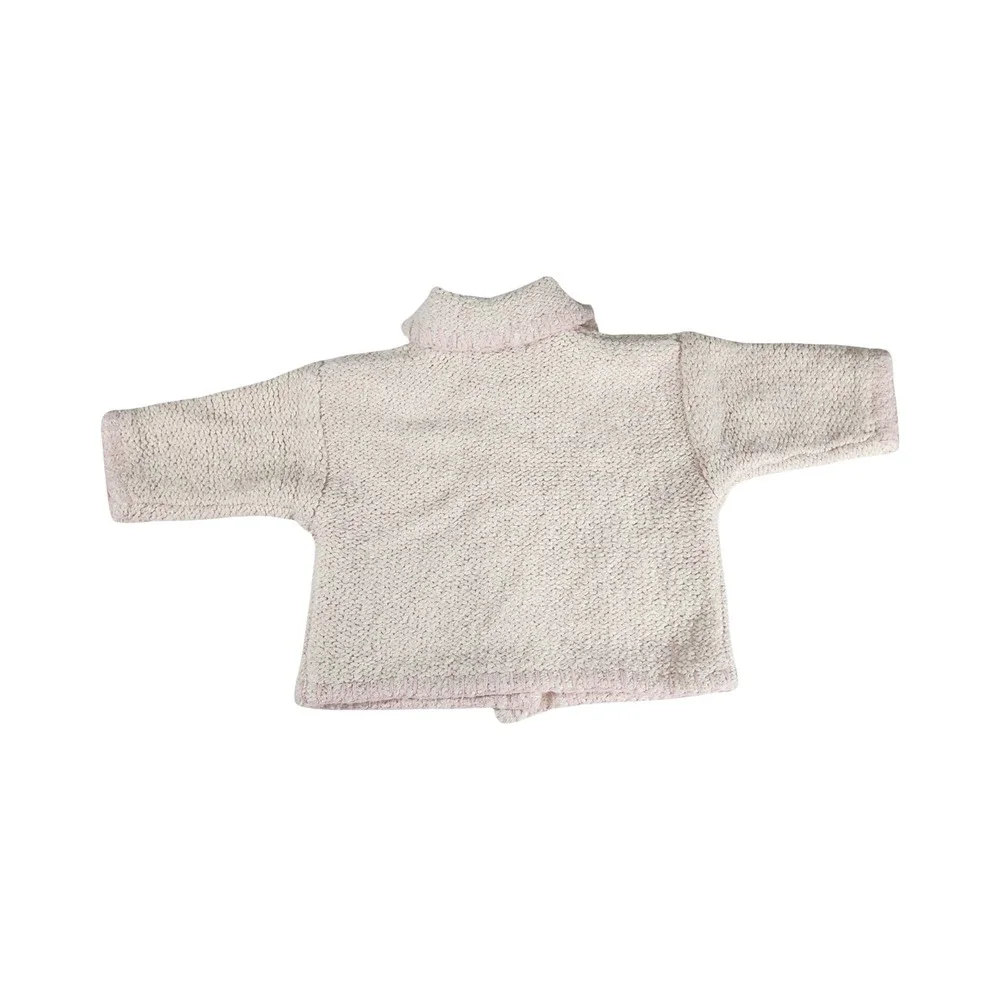 Vintage Savannah Baby Pink Cream Knit Bunny Cardigan Sweater 6/12‎ Months